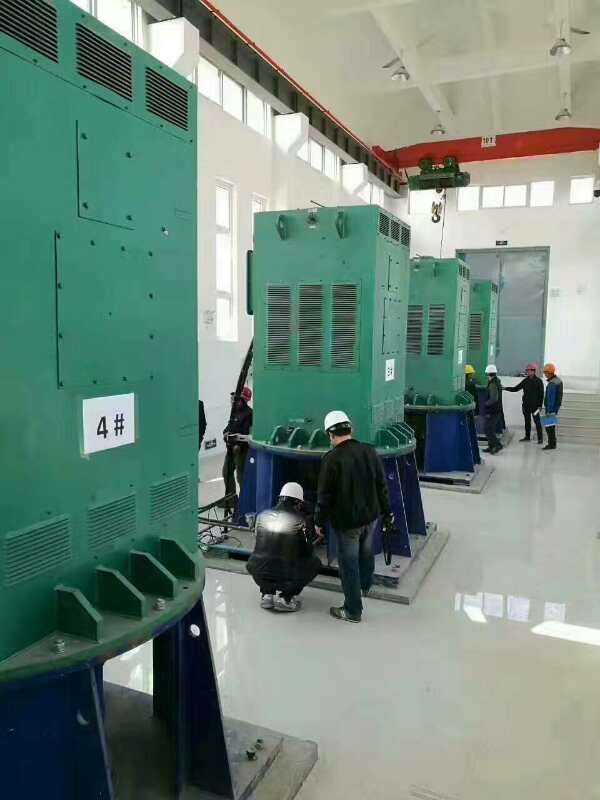 杭锦某污水处理厂使用我厂的立式高压电机安装现场安装尺寸